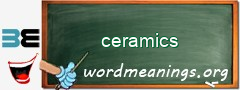 WordMeaning blackboard for ceramics